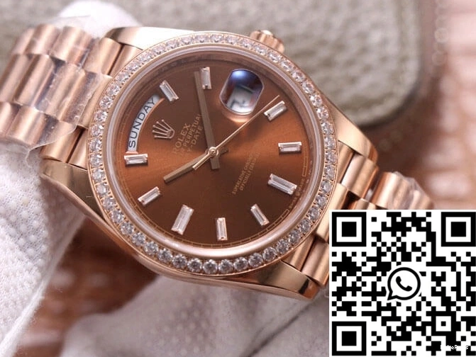 Rolex EW Diamond Factory Color Day-Date Chocolate M228345RBR-0006 Dial 1227